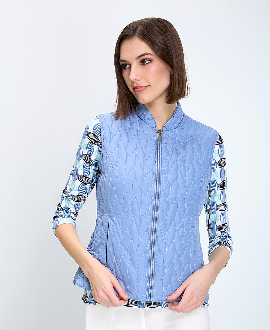 Virginia Blu Γυναικείο Αμάνικο Μπουφάν Regular Fit Πολυεστερικό Καπιτονέ φωτογραφία