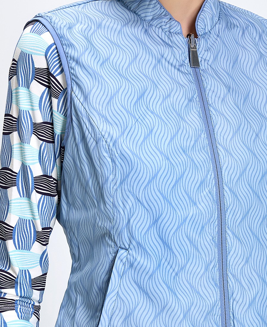 Virginia Blu Γυναικείο Αμάνικο Μπουφάν Regular Fit Πολυεστερικό Καπιτονέ φωτογραφία