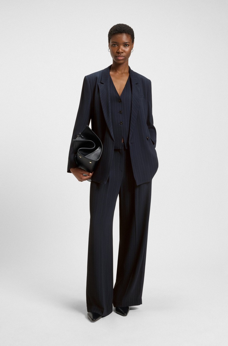 Boss Γυναικείο Γιλέκο Regular Fit Με Ρίγες φωτογραφία