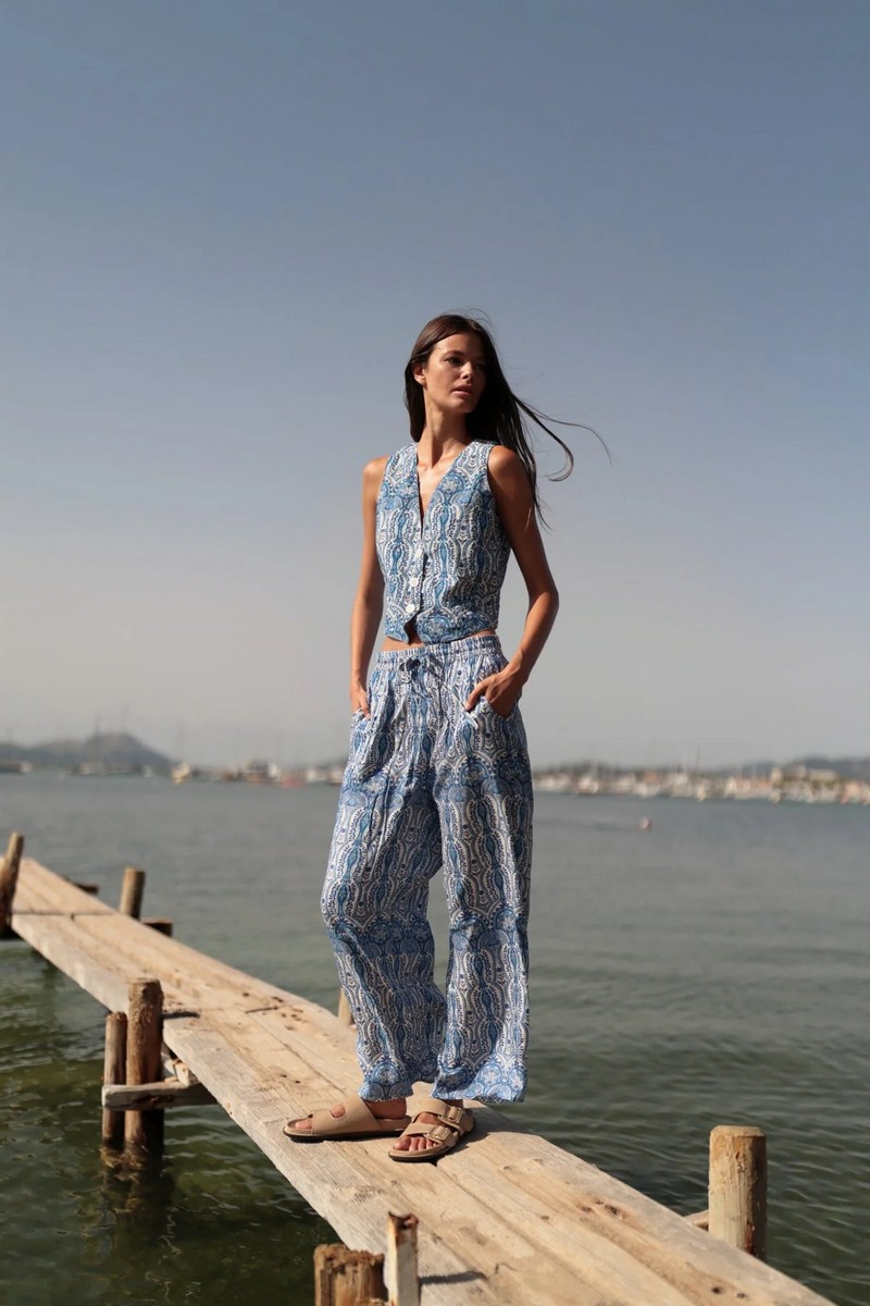 Luna Llena Γυναικείο Γιλέκο Paisley Tailored Regular Fit