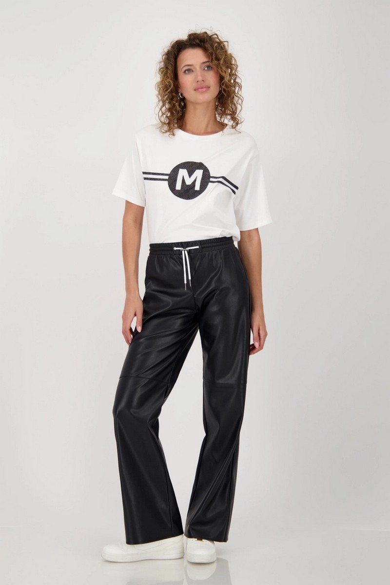 Monari Γυναικείο Παντελόνι Straight Fit Σε Leather Look φωτογραφία