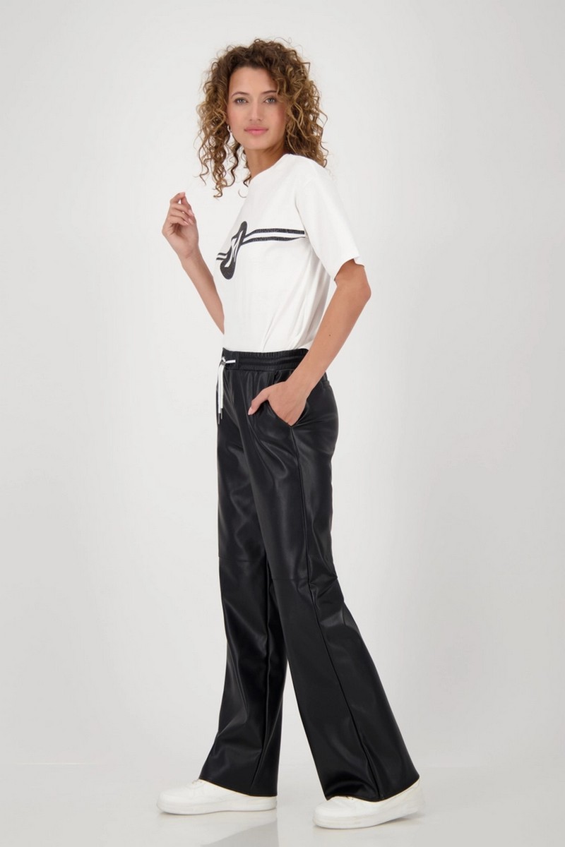 Monari Γυναικείο Παντελόνι Straight Fit Σε Leather Look φωτογραφία