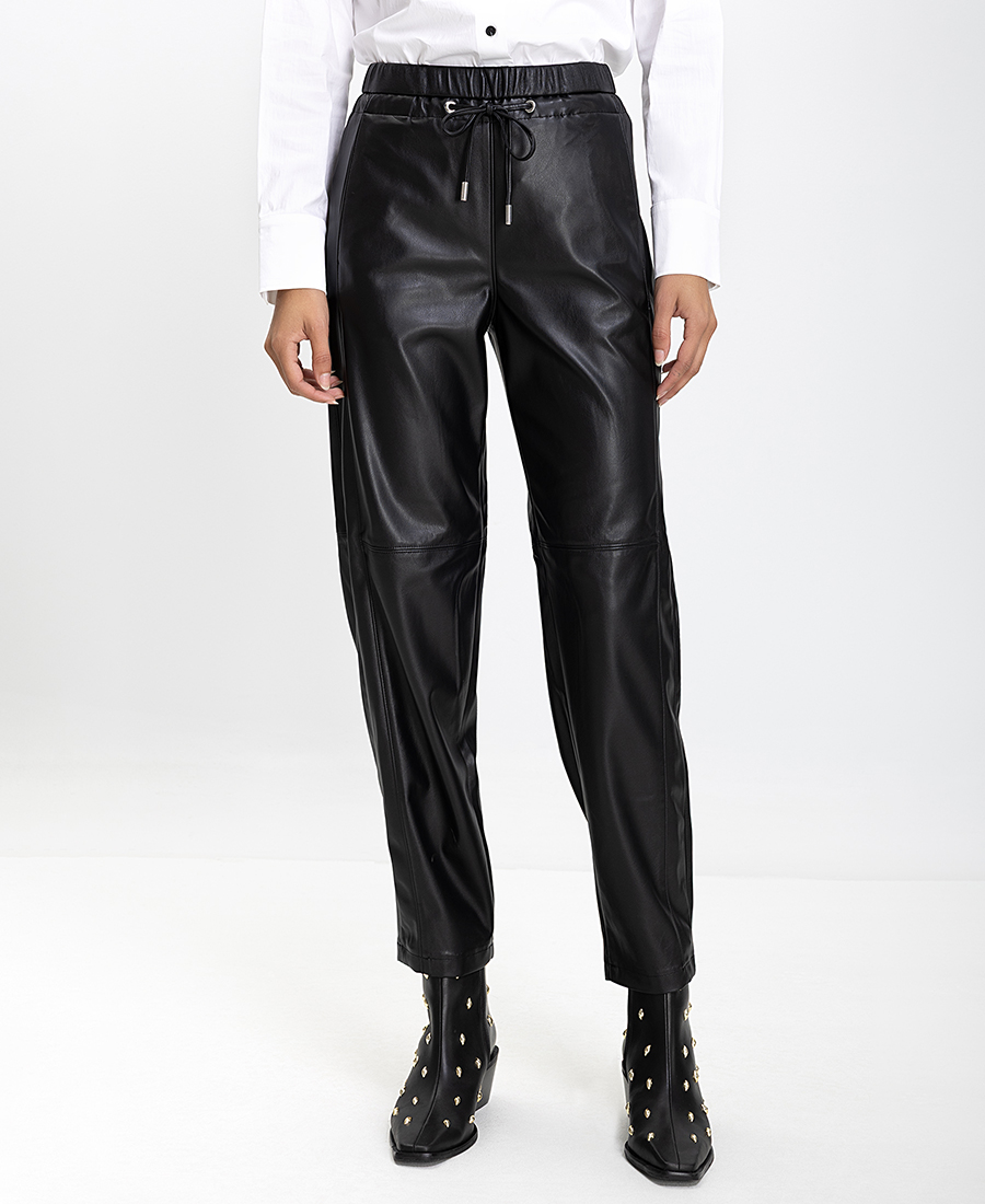 Gerry Weber Gerry Weber Γυναικείο Παντελόνι Από Οικολογικό Δέρμα Relaxed Fit