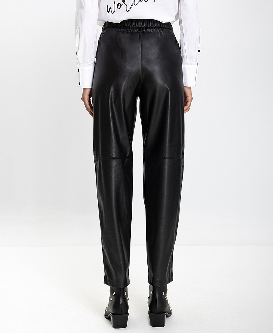 Gerry Weber Γυναικείο Παντελόνι Από Οικολογικό Δέρμα Relaxed Fit φωτογραφία