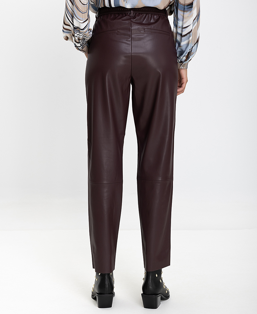 Gerry Weber Γυναικείο Παντελόνι Από Οικολογικό Δέρμα Relaxed Fit φωτογραφία