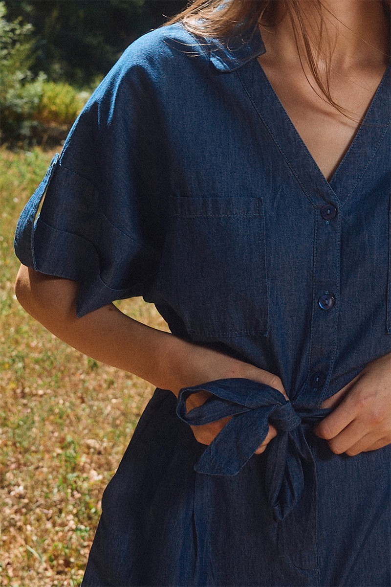 Molly Bracken Γυναικεία Ολόσωμη Φόρμα Βαμβακερή Με Ζώνη φωτογραφία