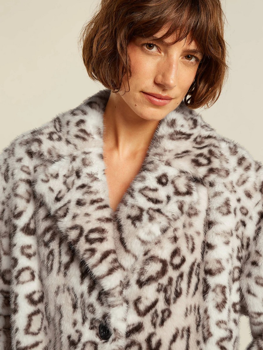 __1081__ Beaumont Γυναικεία Γούνα Loose Fit Animal Print