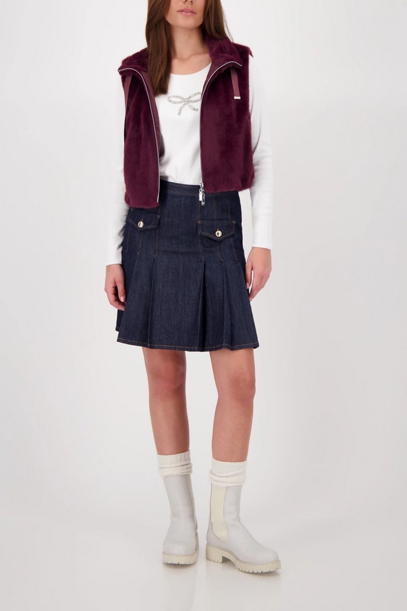 Monari Γυναικείο Γιλέκο Από Συνθετική Γούνα Regular Fit φωτογραφία