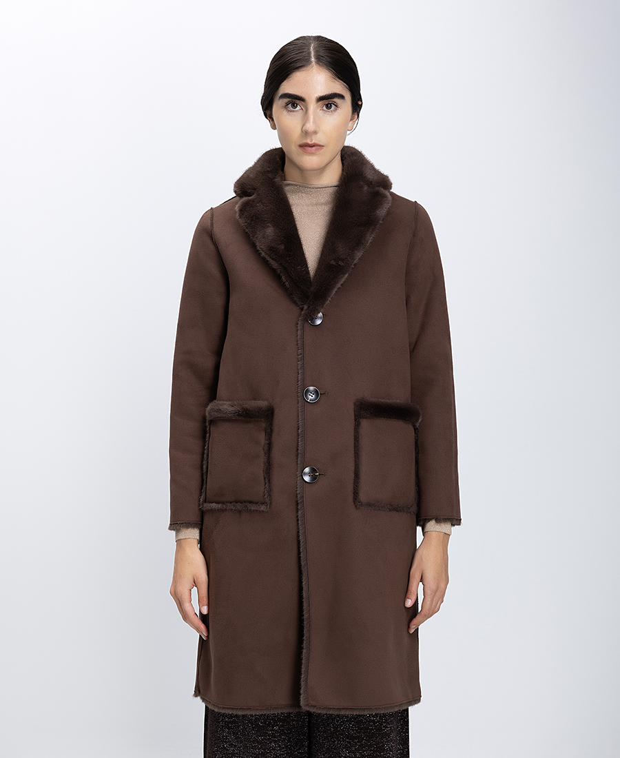 Tavus Γυναικεία Γούνα Από Eco Suede Διπλής Όψης φωτογραφία