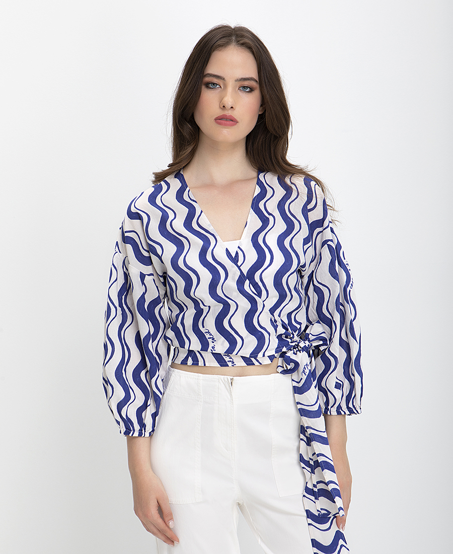Penny Black PennyBlack Πουκάμισο Muslin σε Μπλε Εμπριμέ