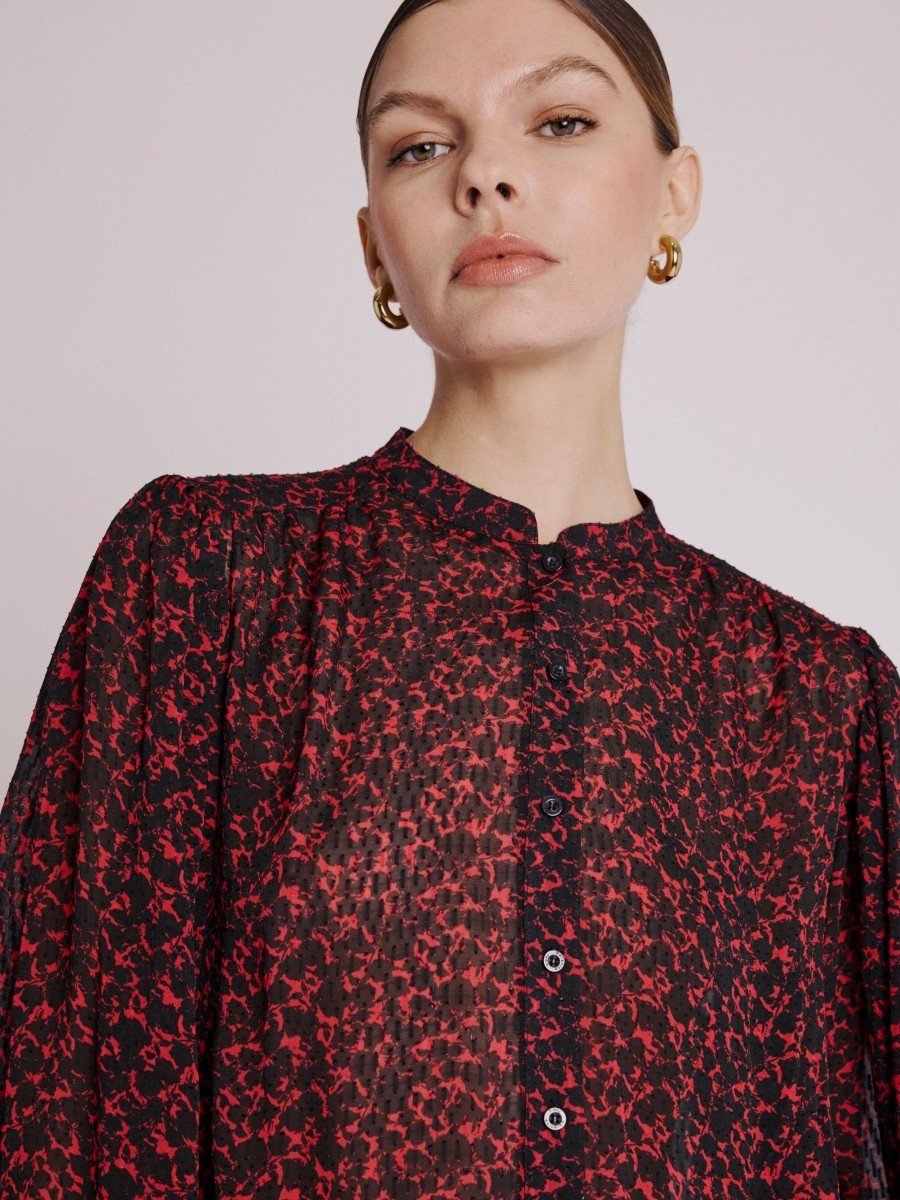 Berenice Γυναικείο Πουκάμισο Μακρυμάνικο Loose Fit All Over Print φωτογραφία