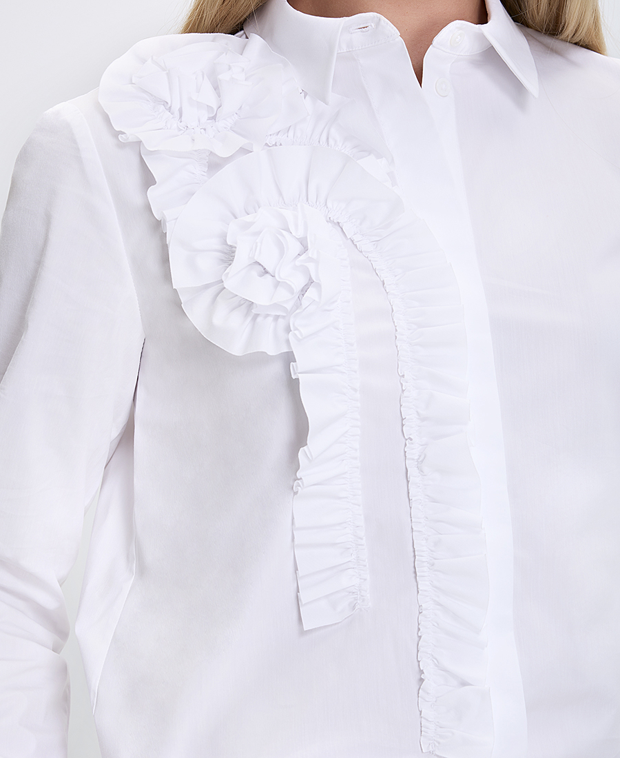 Gerry Weber Γυναικείο Πουκάμισο με Βολάν σε Λευκό φωτογραφία