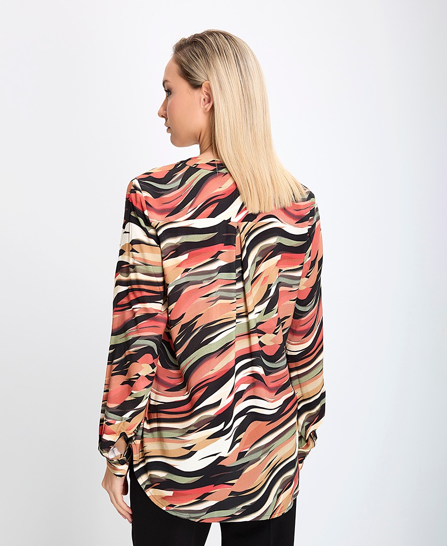 Γυναικείο Πουκάμισο Regular Fit Βισκόζη Εμπριμέ φωτογραφία