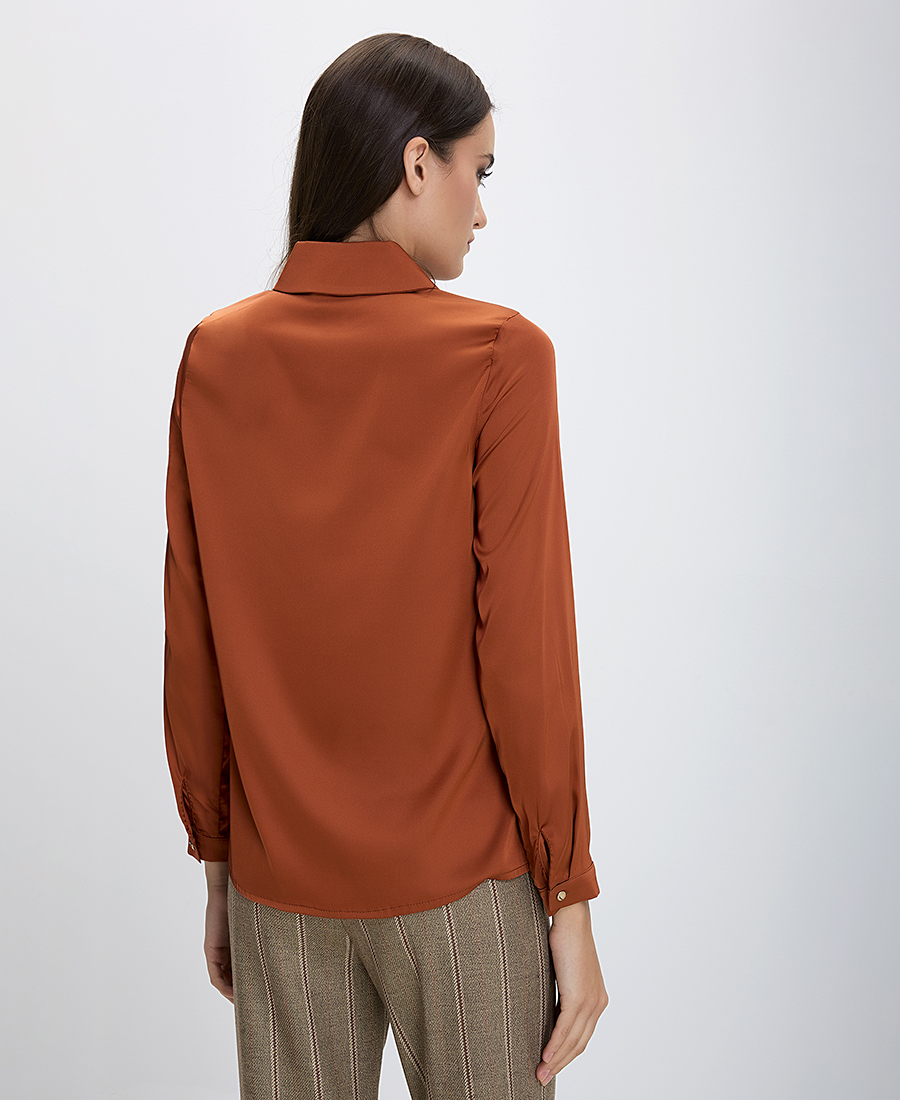 Laura Biagiotti Γυναικείο Πουκάμισο Regular Fit Κεραμιδί φωτογραφία