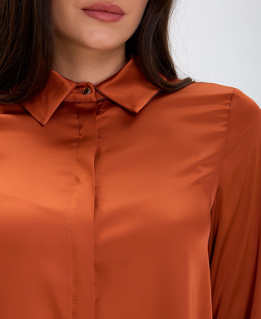 Laura Biagiotti Γυναικείο Πουκάμισο Regular Fit Κεραμιδί φωτογραφία