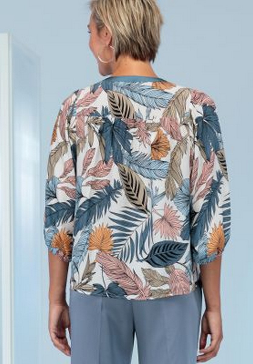 Bianca Γυναικείο Πουκάμισο Alena Regular Fit Εμπριμέ Μπλε φωτογραφία