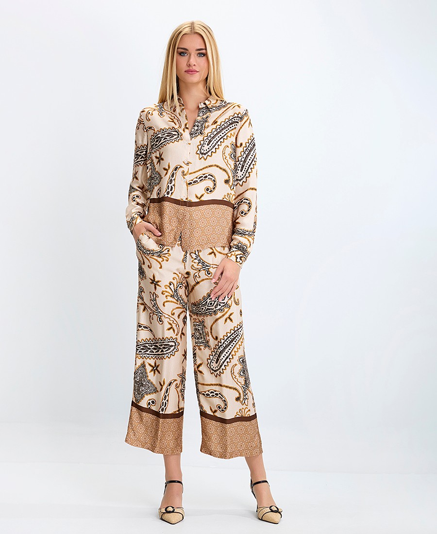 Γυναικείο Πουκάμισο με Boho Μοτίβο Regular Fit σε Εμπριμέ φωτογραφία