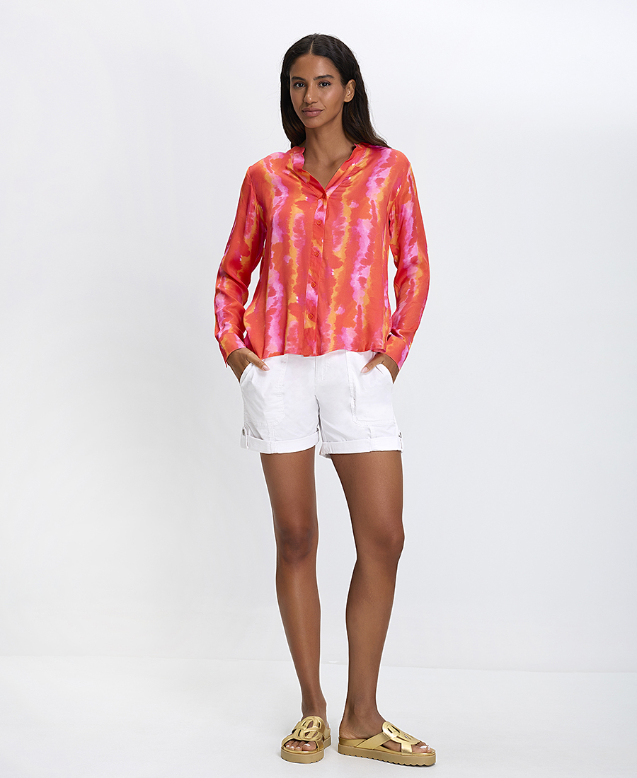 Γυναικείο Πουκάμισο Tie-Dye Regular Fit σε Εμπριμέ φωτογραφία