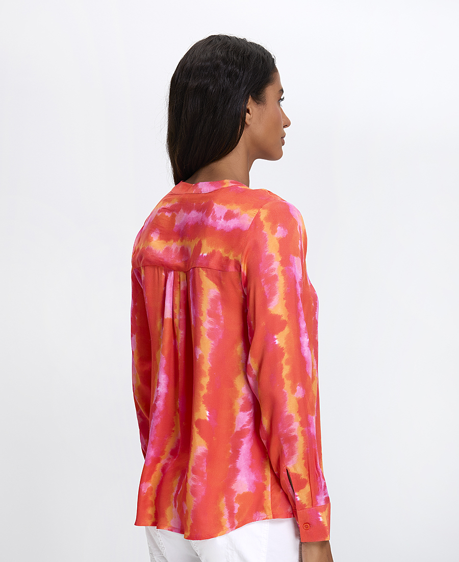 Γυναικείο Πουκάμισο Tie-Dye Regular Fit σε Εμπριμέ φωτογραφία