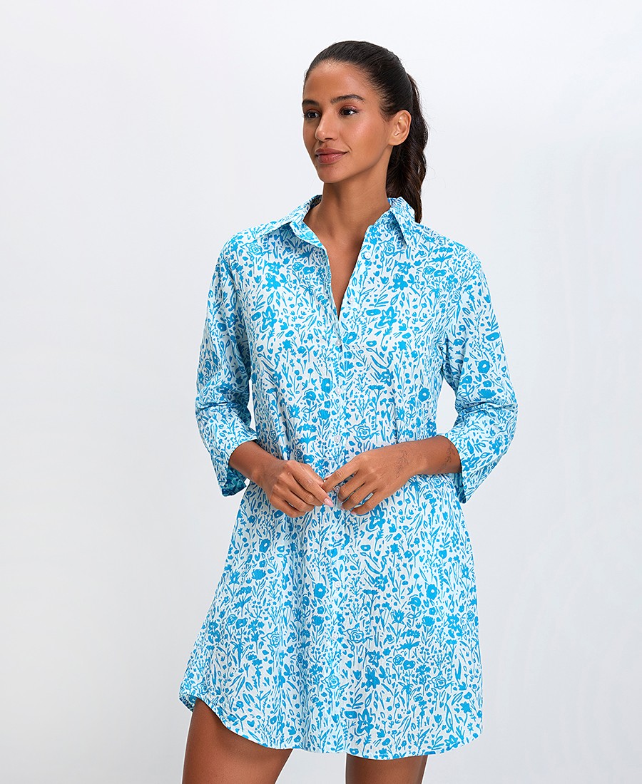 Terre Rouge Terre Rouge Γυναικεία Πουκαμίσα Βαμβακερή All Over Print Comfort Fit