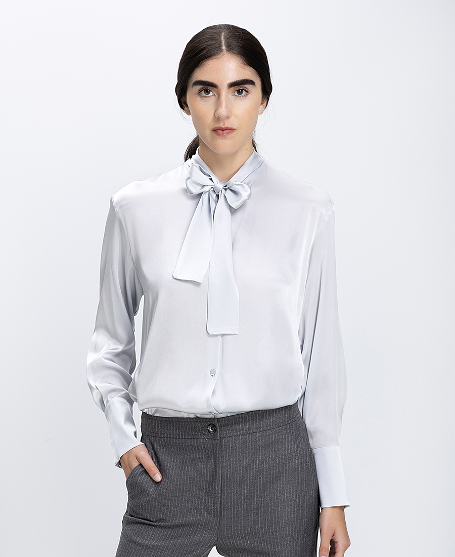 Caractere Γυναικείο Πουκάμισο Με Φιόγκo Regular Fit