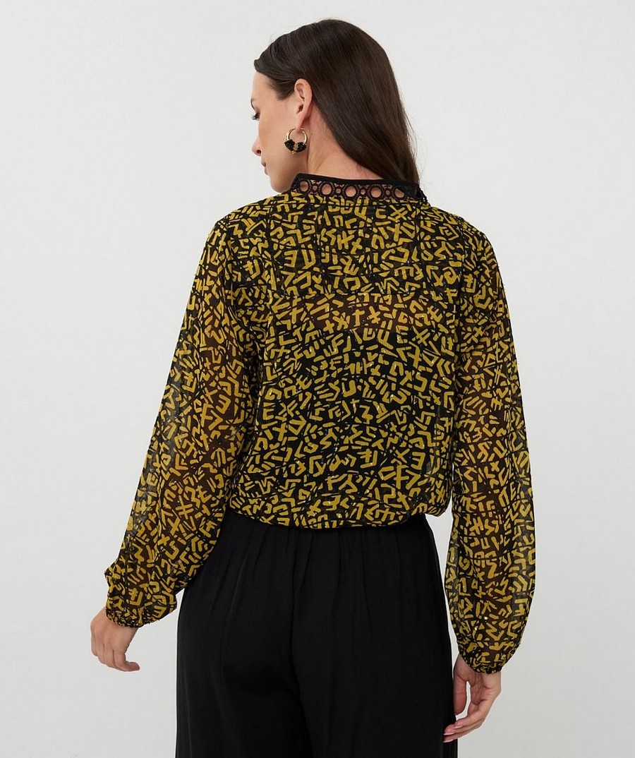 EsQualo Γυναικείο Πουκάμισο με Γραφικό Print Regular Fit φωτογραφία