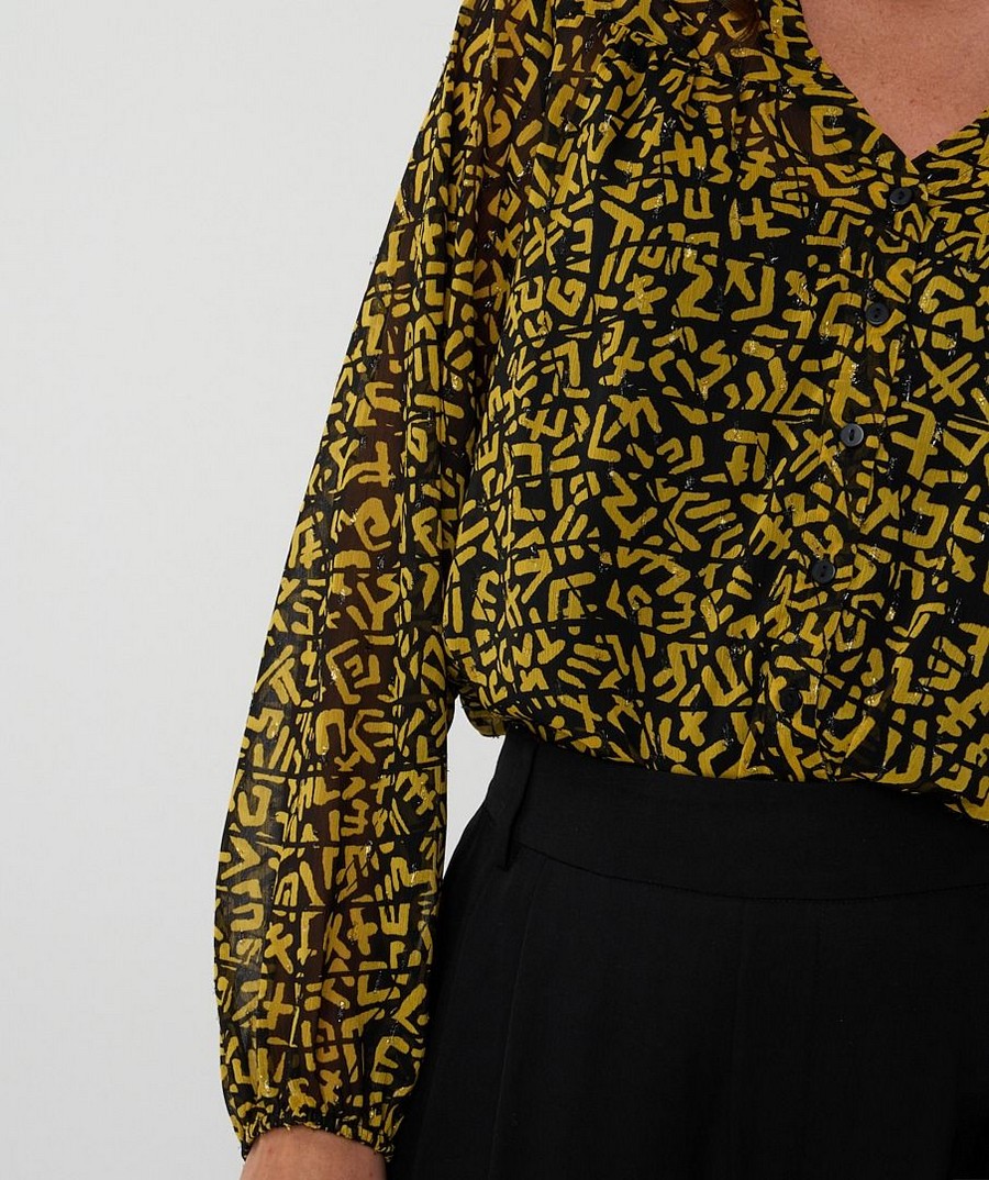 EsQualo Γυναικείο Πουκάμισο με Γραφικό Print Regular Fit φωτογραφία