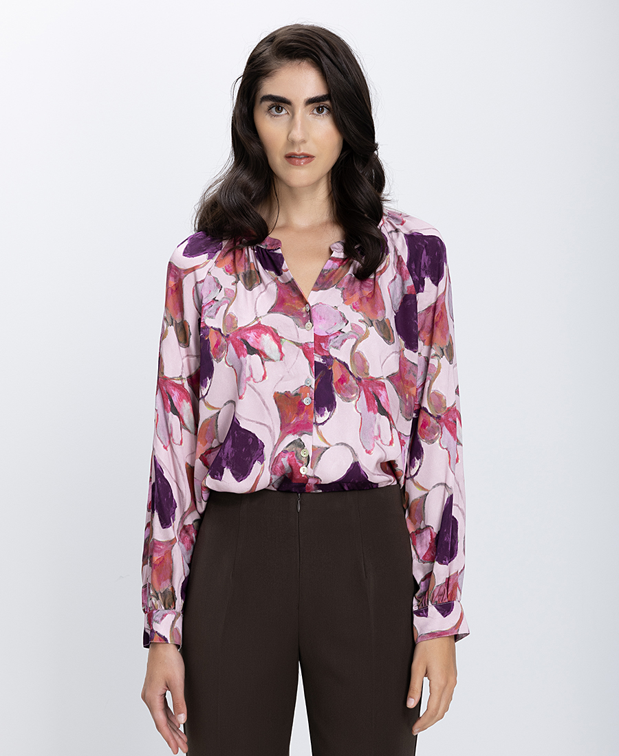 Bianca Γυναικείο Πουκάμισο Με Floral Σχέδιο Regular Fit