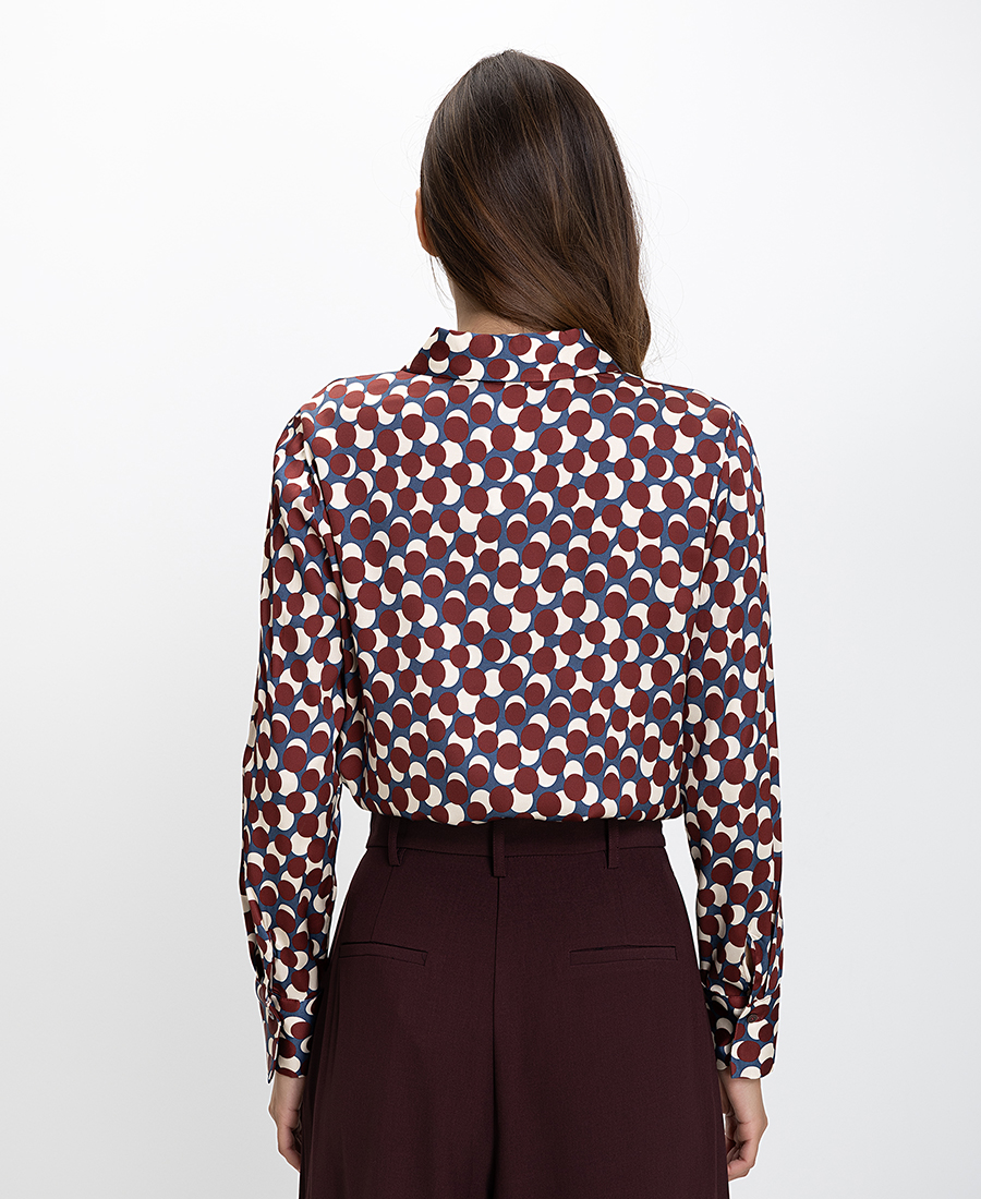 Diana D. Γυναικείο Πουκάμισο Regular Fit Με Γεωμετρικό Print φωτογραφία