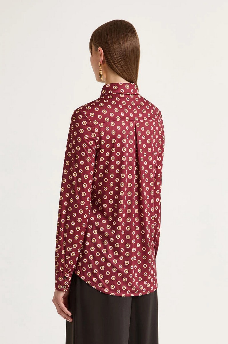 Maliparmi Γυναικείο Πουκάμισο Jersey Regular Fit Με Micro Print φωτογραφία