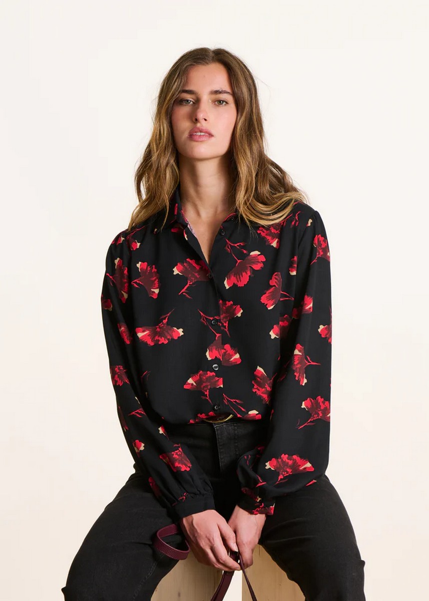 La Fee Maraboutee Γυναικείο Πουκάμισο Με Κλασικό Γιακά Και Floral Μοτίβο