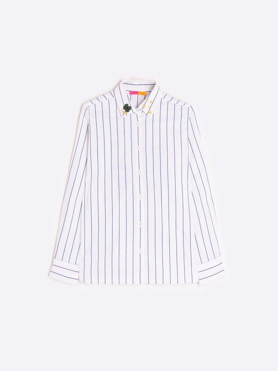 Vilagallo Γυναικείο Πουκάμισο Straight Fit Με Κέντημα φωτογραφία