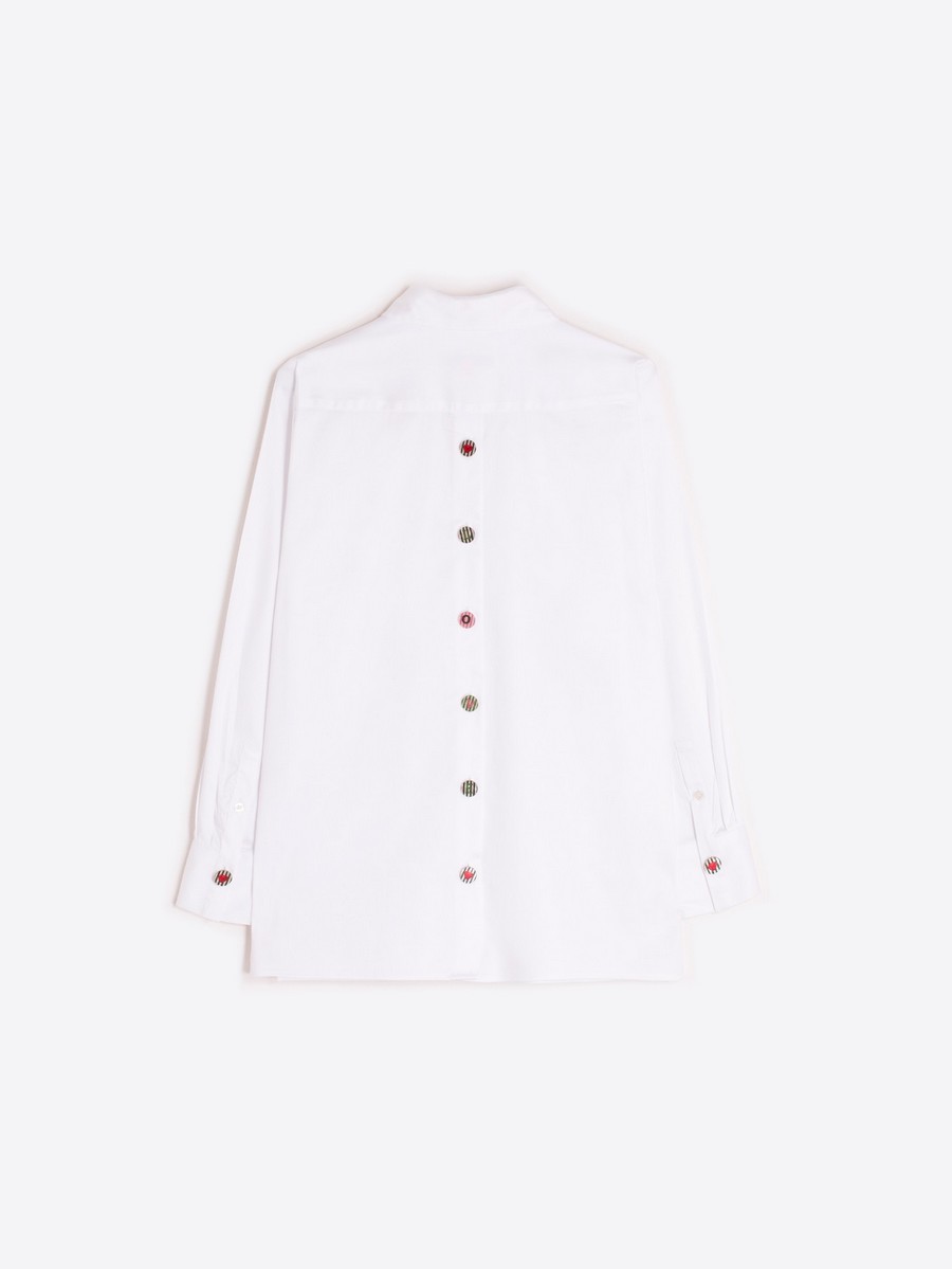 Vilagallo Γυναικείο Πουκάμισο Regular Fit Βαμβακερό Με Statement Κουμπιά Στην Πλάτη φωτογραφία