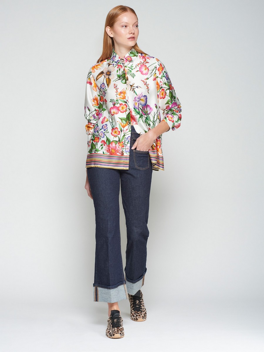 Vilagallo Γυναικείο Πουκάμισο Regular Fit Με Φλοράλ Σχέδιο φωτογραφία