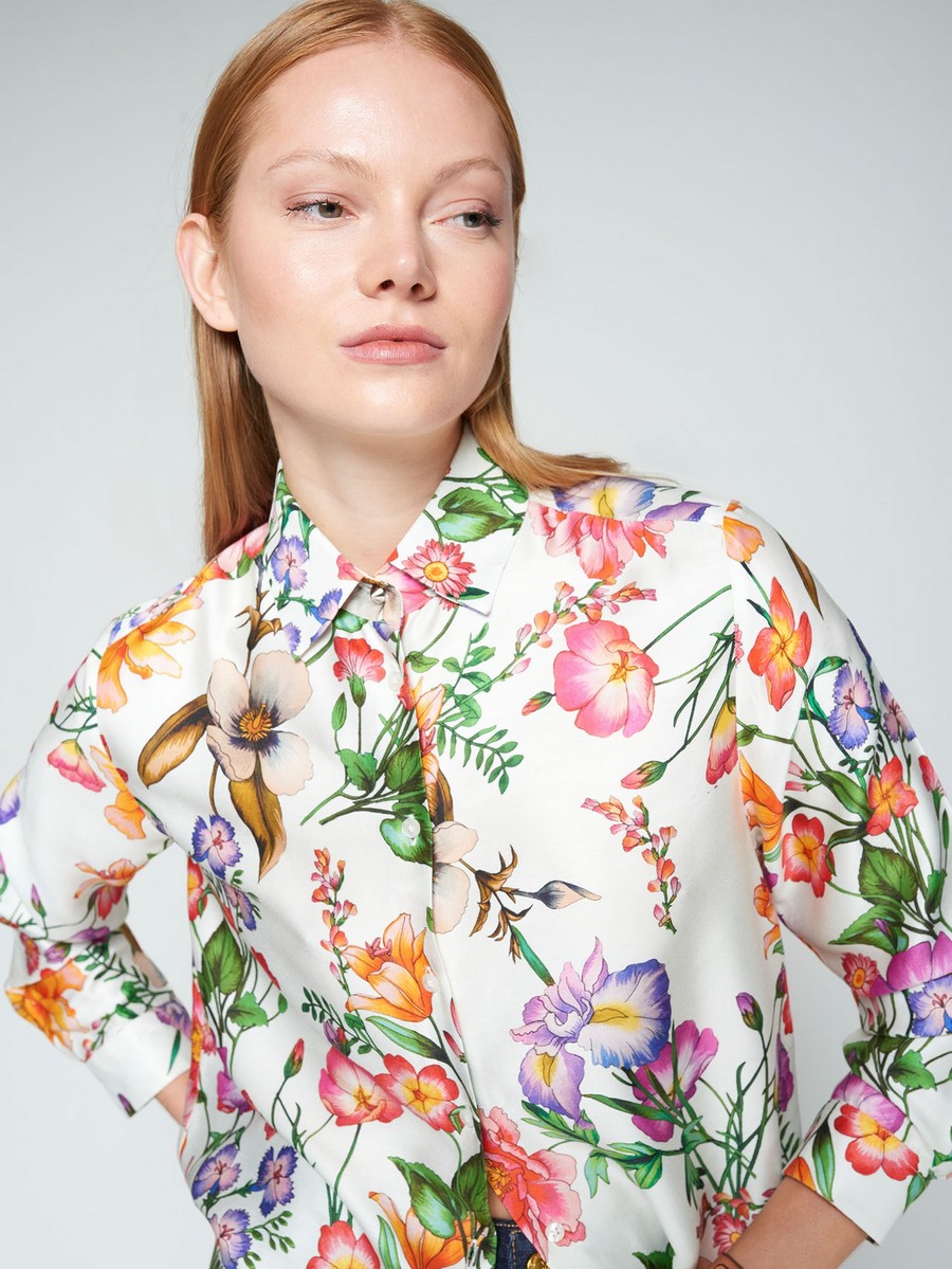 Vilagallo Γυναικείο Πουκάμισο Regular Fit Με Φλοράλ Σχέδιο φωτογραφία