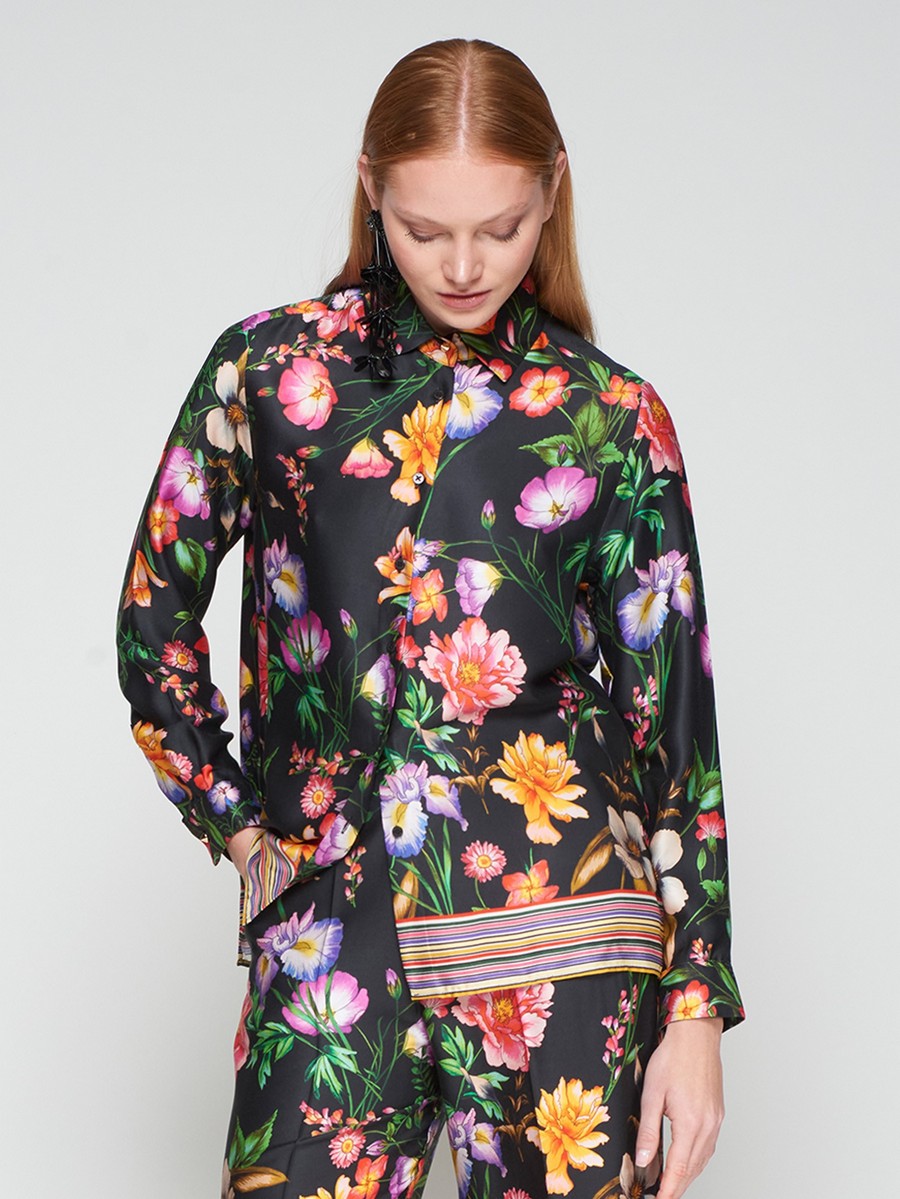 Vilagallo Γυναικείο Πουκάμισο Regular Fit Με Φλοράλ Μοτίβο φωτογραφία