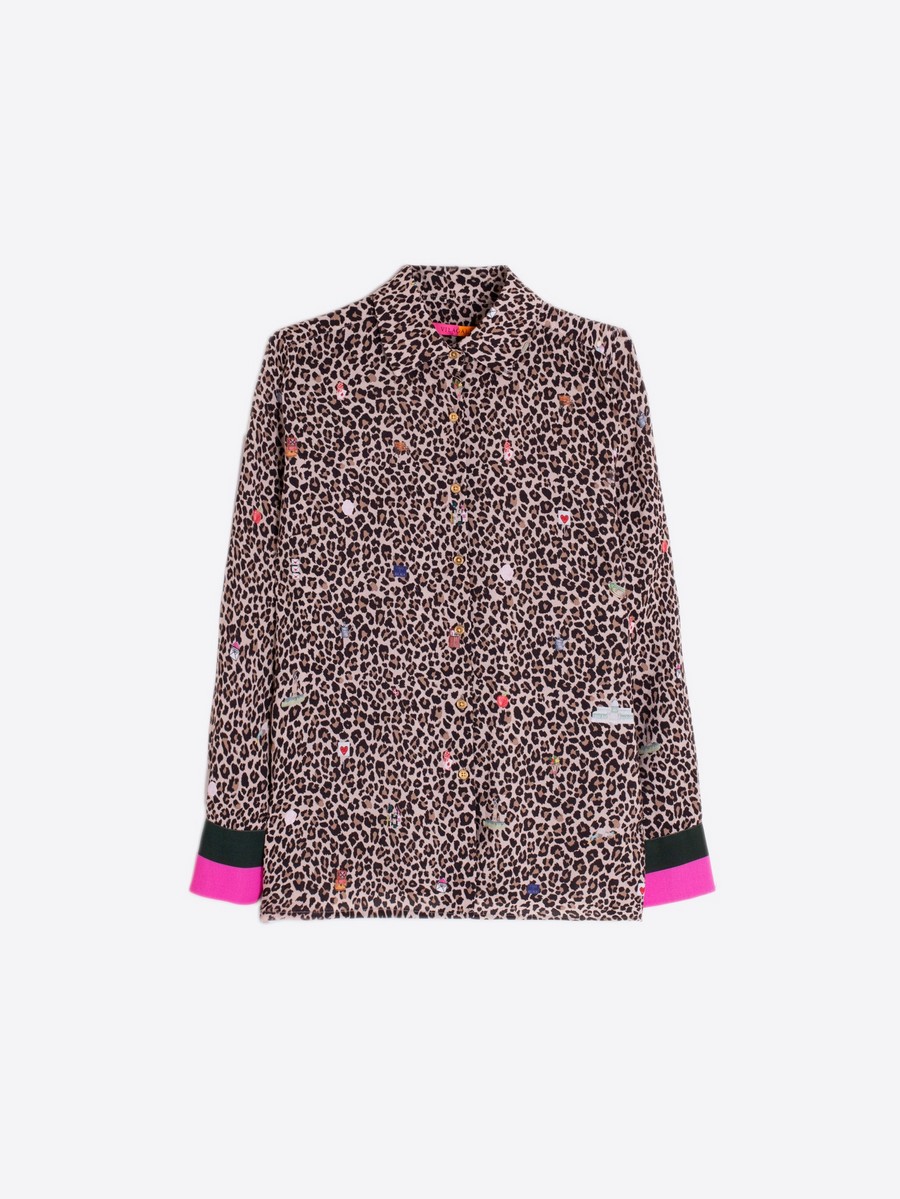 Vilagallo Γυναικείο Πουκάμισο Με Print Animal & Retiro Motifs φωτογραφία