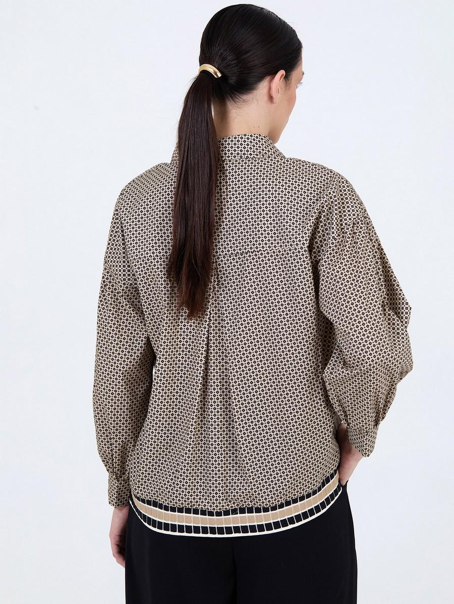 Skatie Γυναικείο Βαμβακερό Πουκάμισο Με Γεωμετρικό Μοτίβο φωτογραφία