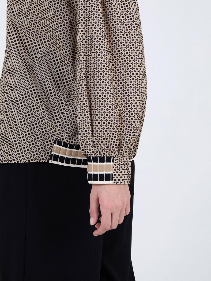 Skatie Γυναικείο Βαμβακερό Πουκάμισο Με Γεωμετρικό Μοτίβο φωτογραφία