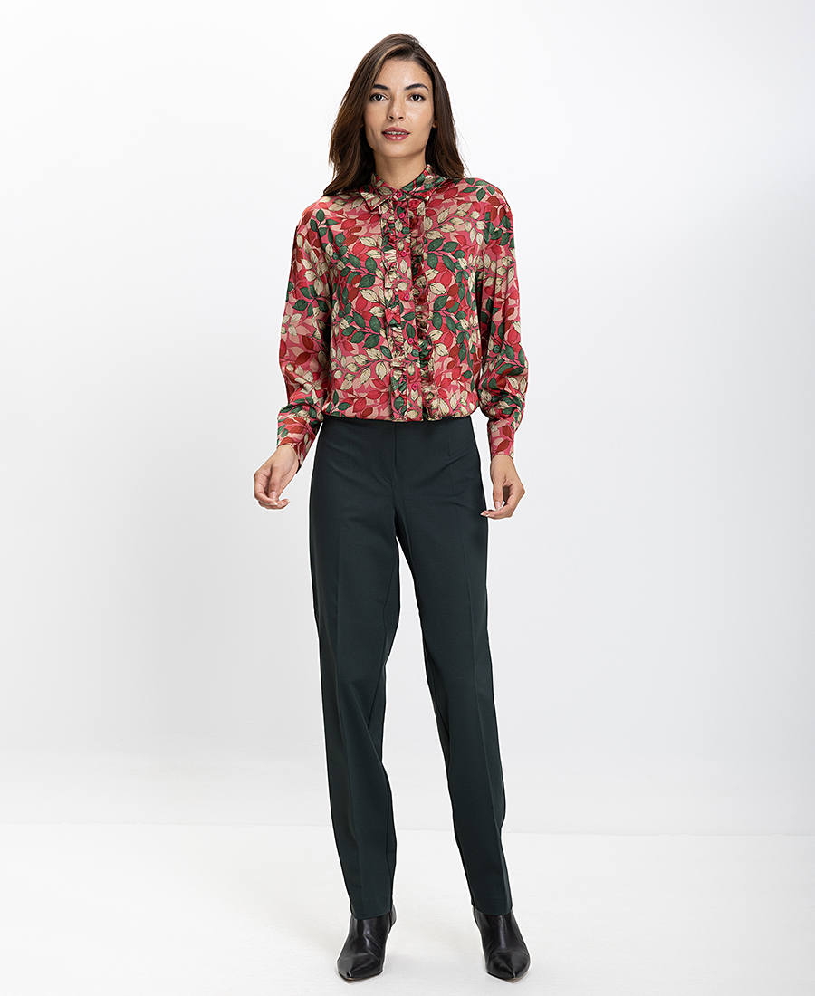 Anonyme Γυναικείο Πουκάμισο Regular Fit Με Βολάν Και Φιόγκο φωτογραφία