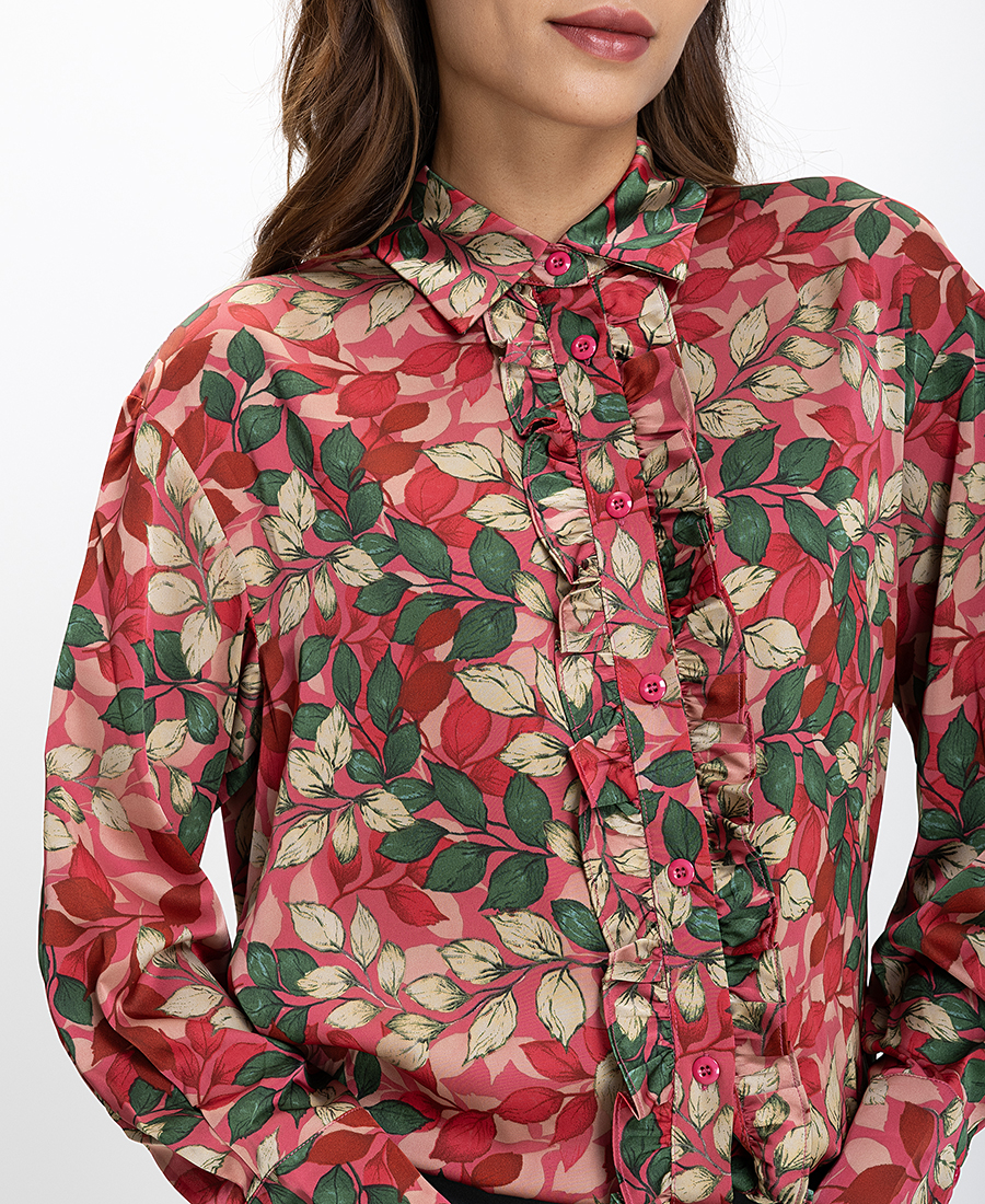 Anonyme Γυναικείο Πουκάμισο Regular Fit Με Βολάν Και Φιόγκο φωτογραφία