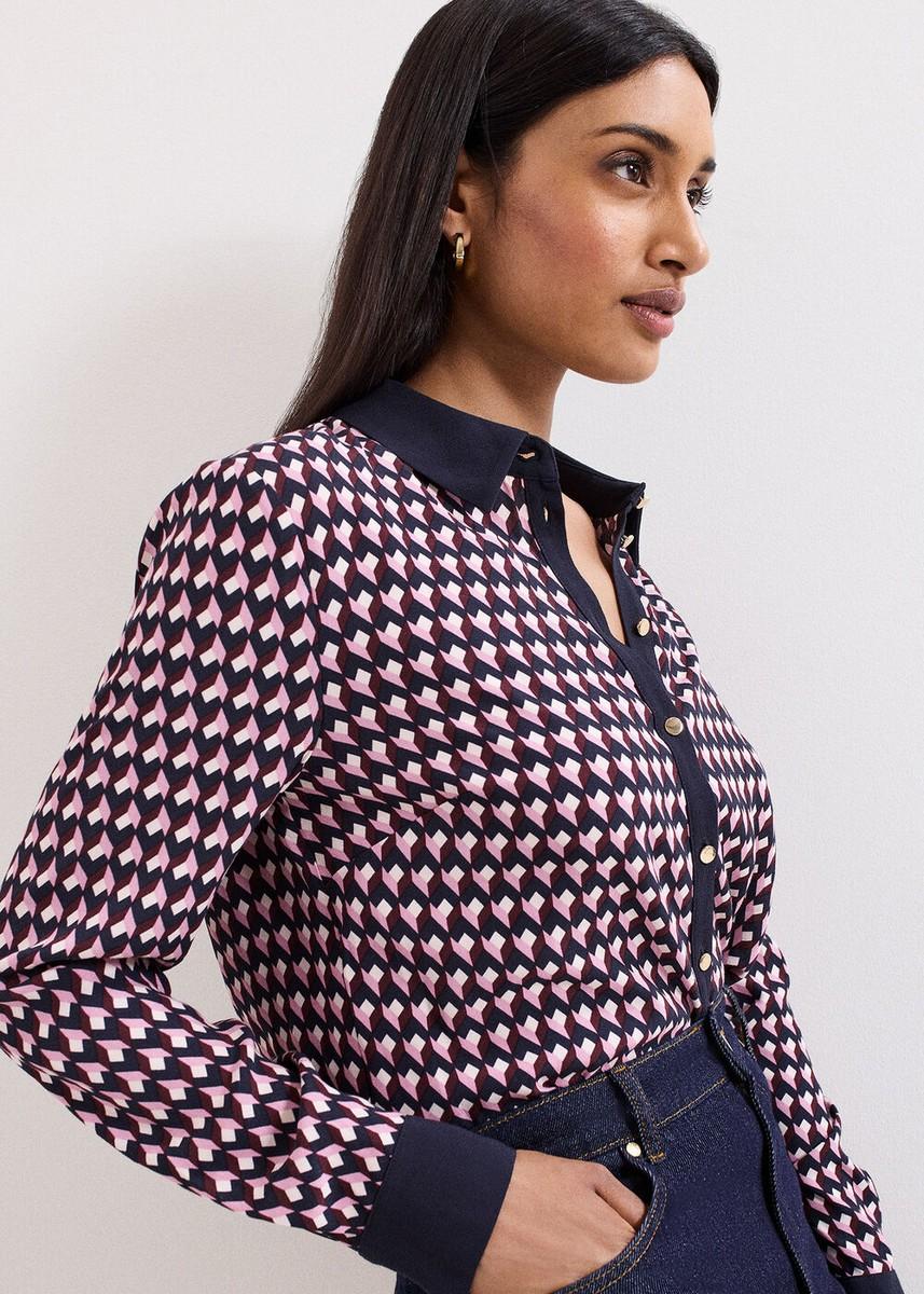 Phase Eight Γυναικείο Πουκάμισο Με Γεωμετρικό Σχέδιο