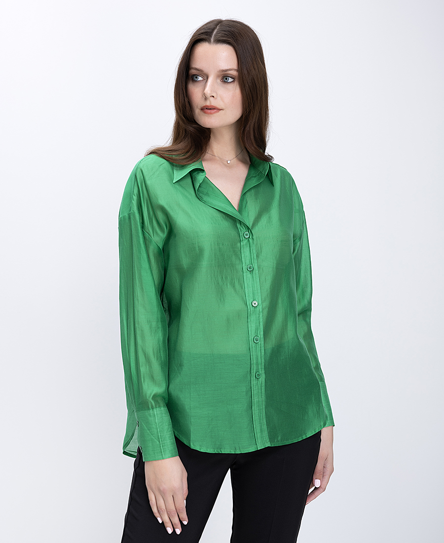 Anonyme Anonyme Γυναικείο Πουκάμισο Με Κλασικό Γιακά Και Κουμπιά