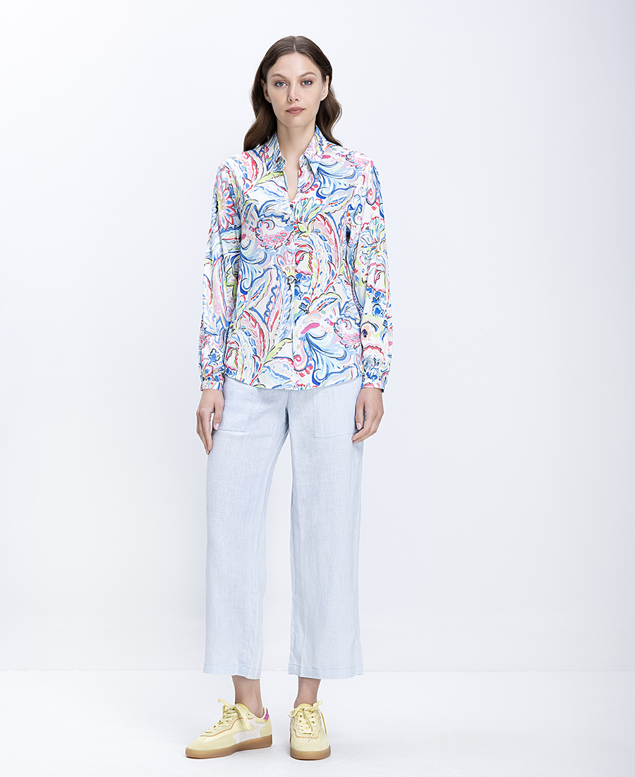 Γυναικείο Πουκάμισο Floral Regular Fit Από Βισκόζη
