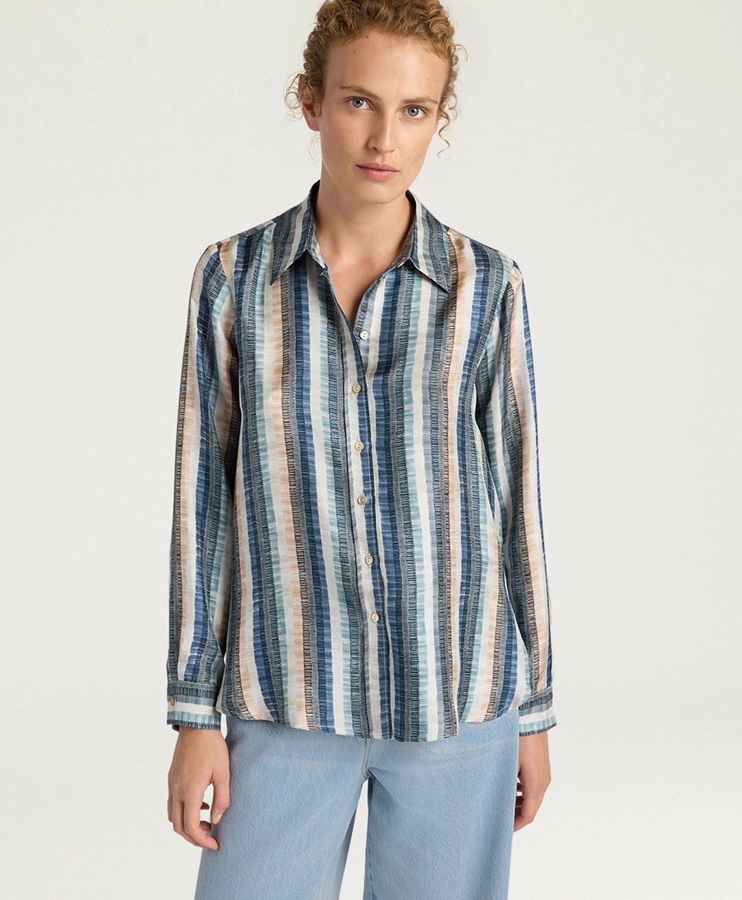 Momoni Momoni Γυναικείο Πουκάμισο Arles Με Ριγέ Σχέδιο