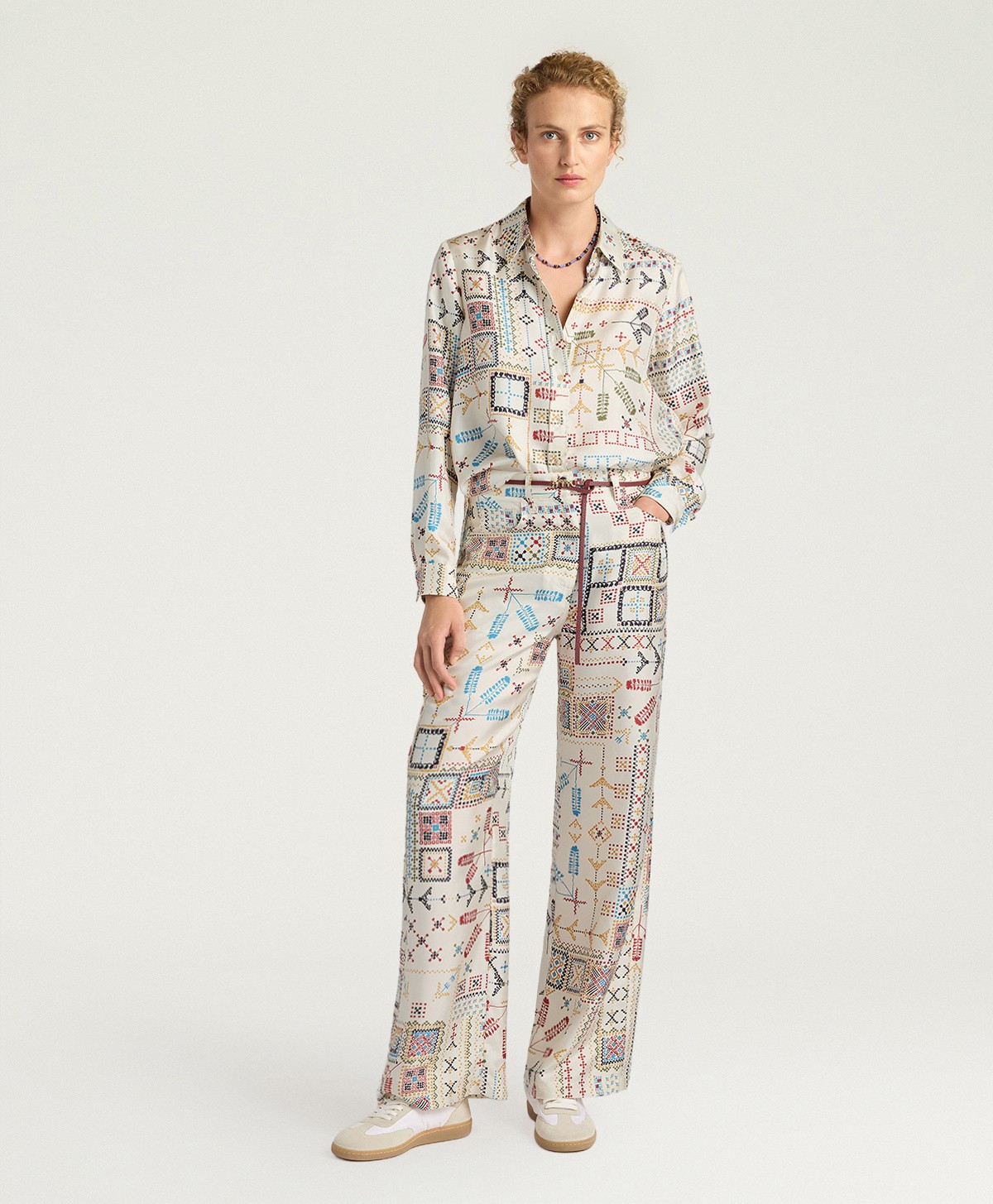 Momoni Γυναικείο Πουκάμισο Arles Με Ethnic Μοτίβο φωτογραφία