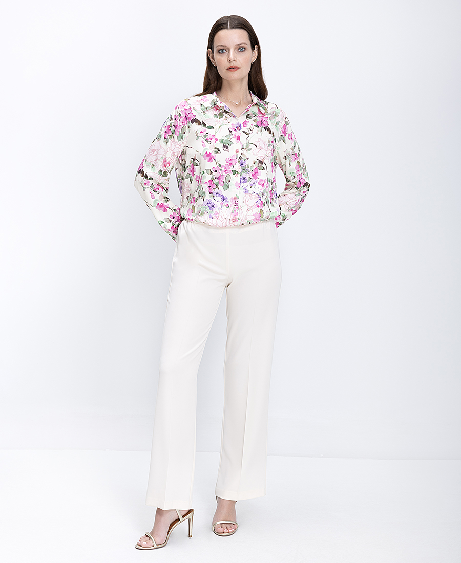 Laura Donini Γυναικείο Πουκάμισο Κανονική Γραμμή Με Floral Print - 2
