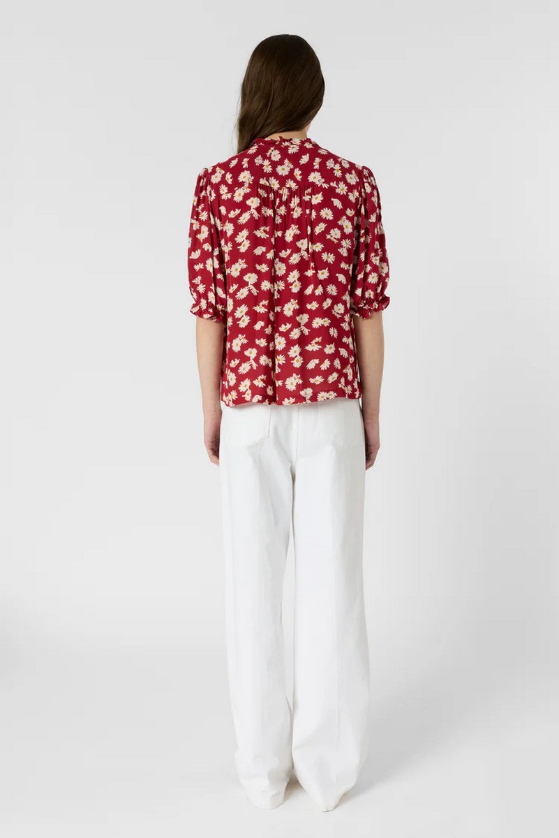 Gerard Darel Γυναικεία Πουκαμίσα Floral Regular Fit Με Βολάν Γιακά φωτογραφία