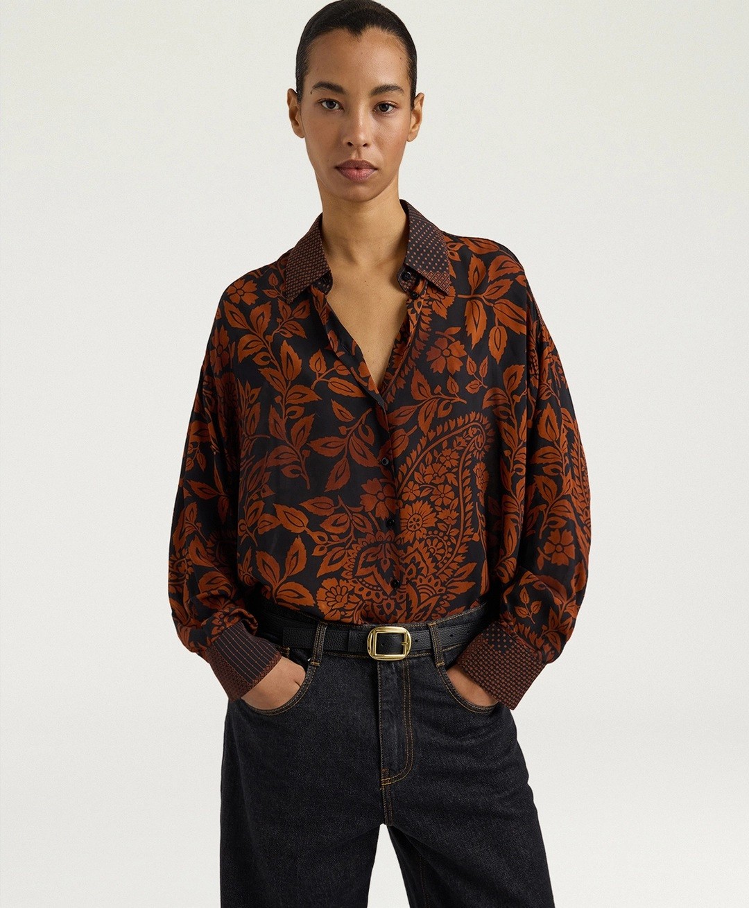 Momoni Momoni Γυναικείο Εμπριμέ Πουκάμισο Με Floral Σχέδιο Relaxed Fit Για Statement Εμφανίσεις