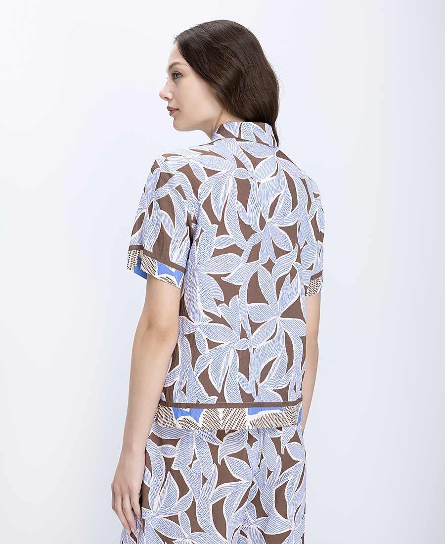 Γυναικεία Πουκαμίσα Tropical Regular Fit Με Contrast Λεπτομέρειες φωτογραφία